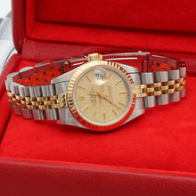 Załaduj obraz do przeglądarki galerii, Rolex Datejust Lady ref. 69173 Steel/Gold- Jubilee Bracelet - Champagne Linen Dial
