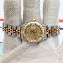 Załaduj obraz do przeglądarki galerii, Rolex Datejust Lady ref. 69173 Steel/Gold- Jubilee Bracelet - Champagne Linen Dial
