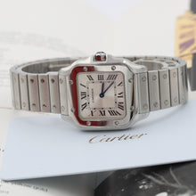 Load image into Gallery viewer, Cartier Santos ref. WSSA0082 - SIlver Roman Dial - Full Set
