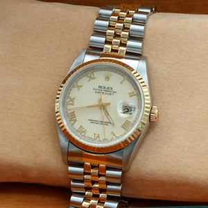 Rolex Datejust 36 ref. 16233 Cream Roman dial