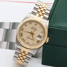 Carica l'immagine nel visualizzatore di Gallery, Rolex Datejust 36 ref. 16233 Cream Roman dial
