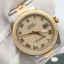 Carica l'immagine nel visualizzatore di Gallery, Rolex Datejust 36 ref. 16233 Cream Roman dial
