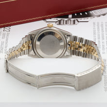 Bild in Galerie-Viewer laden, Rolex Datejust ref. 16013 -Steel/Gold - Black Diamonds Dial - Jubilee
