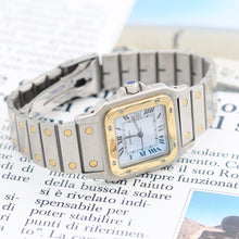 Załaduj obraz do przeglądarki galerii, Cartier Santos Carree Automatic ref. 2961 with Bracelet
