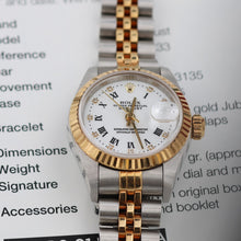 Cargar imagen en el visor de la galería, Rolex Datejust Lady ref. 69173 Steel/Gold - White Dial with Diamonds
