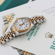 Cargar imagen en el visor de la galería, Rolex Datejust Lady ref. 69173 Steel/Gold - White Dial with Diamonds
