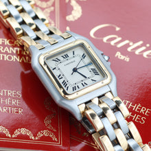 Załaduj obraz do przeglądarki galerii, Cartier Panthere ref. 187957 Steel and 18K Gold with Three Lines Bracelet - Full Set
