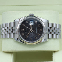 Indlæs billede til gallerivisning Rolex Datejust ref. 116234 Black Arabic Millennary - Jubilee Bracelet - Full set

