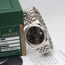 Indlæs billede til gallerivisning Rolex Datejust ref. 116234 Black Arabic Millennary - Jubilee Bracelet - Full set
