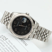 Indlæs billede til gallerivisning Rolex Datejust ref. 116234 Black Arabic Millennary - Jubilee Bracelet - Full set
