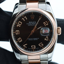 Załaduj obraz do przeglądarki galerii, Rolex Datejust ref. 116201 Concentric Black Dial Oyster bracelet
