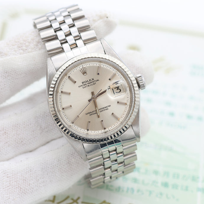 Rolex Datejust ref. 1601 - White Gold Bezel - Silver dial (VI)