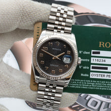 Indlæs billede til gallerivisning Rolex Datejust ref. 116234 Black Arabic Millennary - Jubilee Bracelet - Full set
