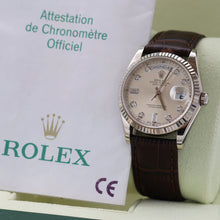 Cargar imagen en el visor de la galería, Rolex Day-Date 36 ref. 118239 Diamonds dial - Leather - Full Set
