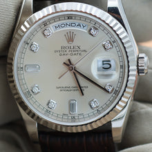Cargar imagen en el visor de la galería, Rolex Day-Date 36 ref. 118239 Diamonds dial - Leather - Full Set
