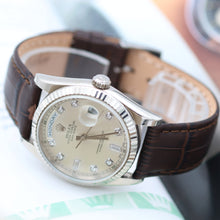Cargar imagen en el visor de la galería, Rolex Day-Date 36 ref. 118239 Diamonds dial - Leather - Full Set
