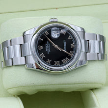 Load image into Gallery viewer, Rolex Datejust ref. 116200 Black Roman Dial - Oyster Bracelet - Full Set

