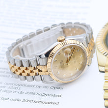 Załaduj obraz do przeglądarki galerii, Rolex Datejust ref. 116233 Champagne Diamonds Dial - Jubilee Bracelet - Full Set
