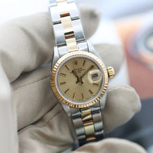 Załaduj obraz do przeglądarki galerii, Rolex Datejust Lady ref. 69173 Steel/Gold - Oyster Bracelet - Champagne Dial
