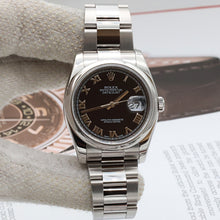 Load image into Gallery viewer, Rolex Datejust ref. 116200 Black Roman Dial - Oyster Bracelet - Full Set
