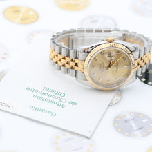 Załaduj obraz do przeglądarki galerii, Rolex Datejust ref. 116233 Champagne Diamonds Dial - Jubilee Bracelet - Full Set

