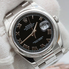 Load image into Gallery viewer, Rolex Datejust ref. 116200 Black Roman Dial - Oyster Bracelet - Full Set
