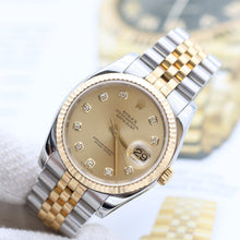 Załaduj obraz do przeglądarki galerii, Rolex Datejust ref. 116233 Champagne Diamonds Dial - Jubilee Bracelet - Full Set
