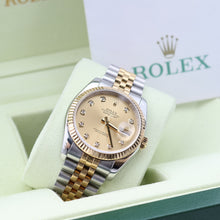 Załaduj obraz do przeglądarki galerii, Rolex Datejust ref. 116233 Champagne Diamonds Dial - Jubilee Bracelet - Full Set
