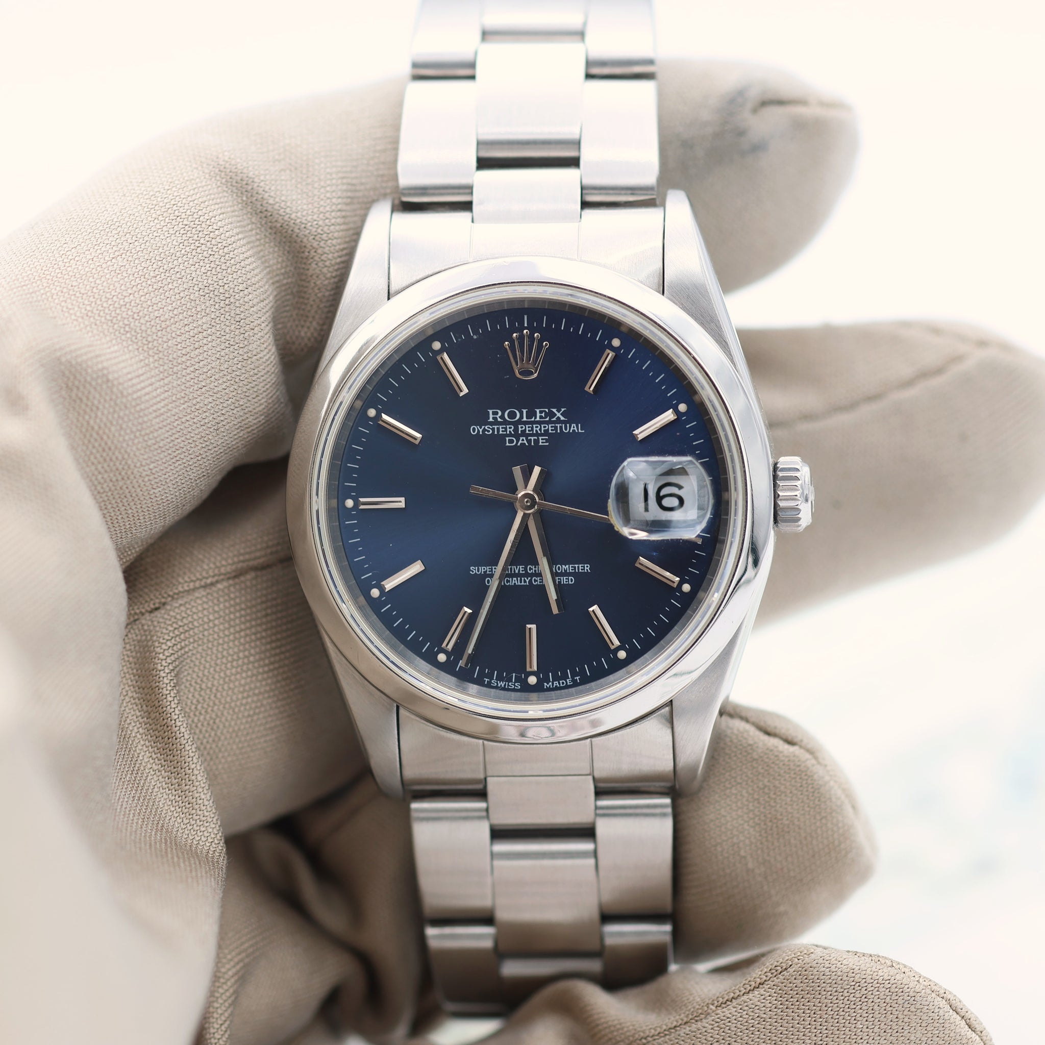 Buy Online Rolex Date ref. 15200 - Blue Dial – Debonar Watches Sp