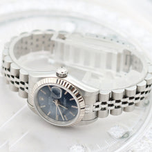 Załaduj obraz do przeglądarki galerii, Rolex Lady-Datejust ref. 69174 - Blue Soleil Dial Jubilee bracelet
