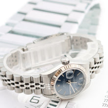 Załaduj obraz do przeglądarki galerii, Rolex Lady-Datejust ref. 69174 - Blue Soleil Dial Jubilee bracelet
