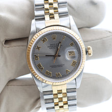 Załaduj obraz do przeglądarki galerii, Rolex Datejust 36 ref. 16233 Grey Roman dial - Full Set
