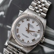 Załaduj obraz do przeglądarki galerii, Rolex Datejust 36 ref. 16234 White Roman (Big) Dial - Full Set
