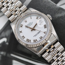 Załaduj obraz do przeglądarki galerii, Rolex Datejust 36 ref. 16234 White Roman (Big) Dial - Full Set
