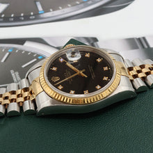 Load image into Gallery viewer, Rolex Datejust 36 ref. 16233 Black Dial Small Diamonds - Jubilee
