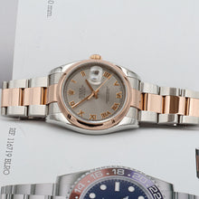 Załaduj obraz do przeglądarki galerii, ON SALE: Rolex Datejust ref. 116201 Grey Roman Dial Oyster bracelet
