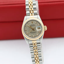 Załaduj obraz do przeglądarki galerii, Rolex Datejust Lady ref. 69173 Steel/Gold - Grey Millennary Diamonds Dial - Full Set
