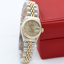 Załaduj obraz do przeglądarki galerii, Rolex Datejust Lady ref. 69173 Steel/Gold - Grey Millennary Diamonds Dial - Full Set

