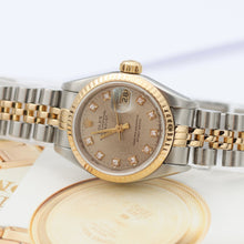 Załaduj obraz do przeglądarki galerii, Rolex Datejust Lady ref. 69173 Steel/Gold - Grey Millennary Diamonds Dial - Full Set
