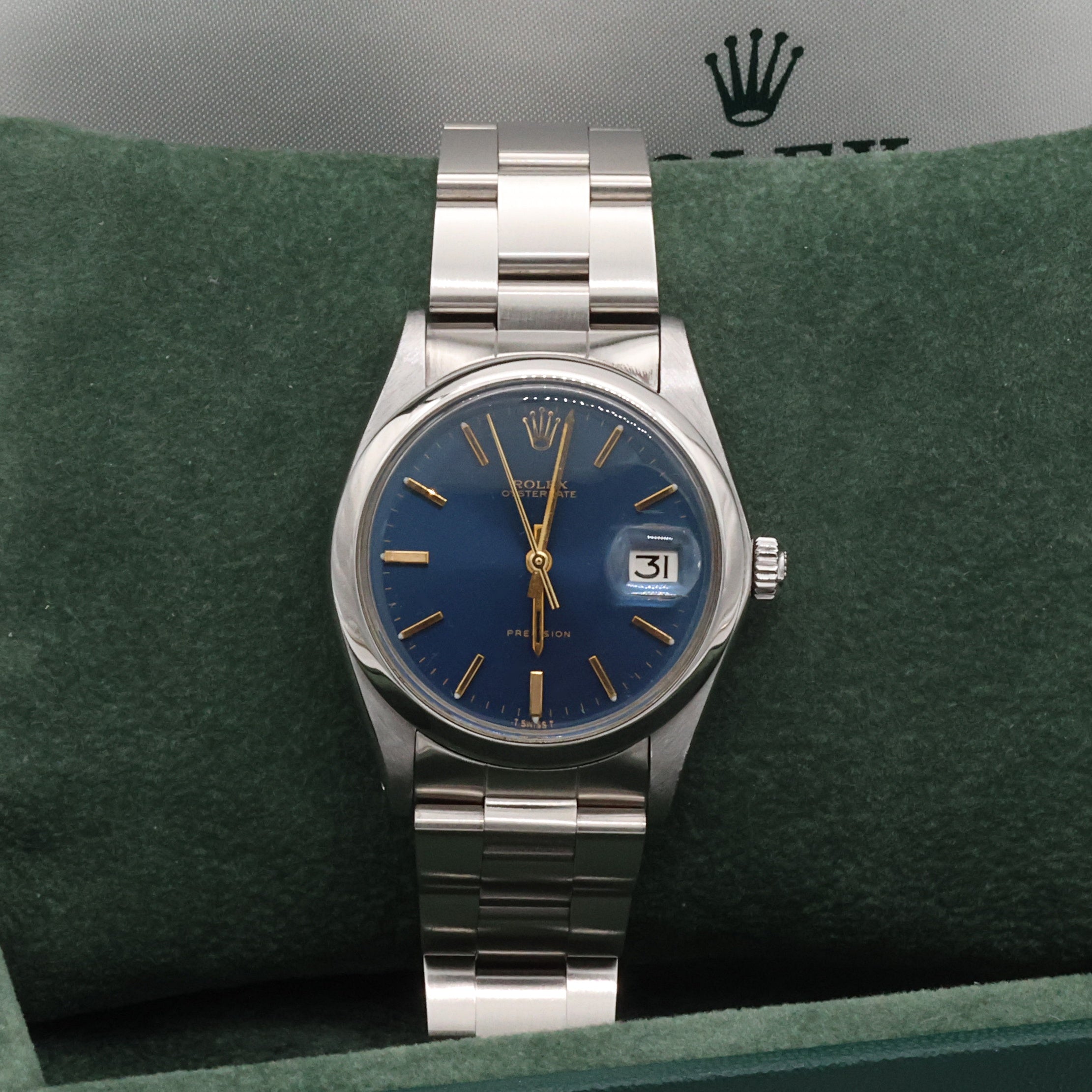 Rolex Precision Date ref. 6694 Blue Dial (Golden Indexes) - Oyster bracelet