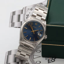 Load image into Gallery viewer, Rolex Precision Date ref. 6694 Blue Dial (Golden Indexes) - Oyster bracelet
