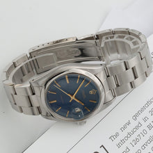 Load image into Gallery viewer, Rolex Precision Date ref. 6694 Blue Dial (Golden Indexes) - Oyster bracelet
