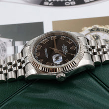 Load image into Gallery viewer, Rolex Datejust ref. 116234 Black Roman Dial - Jubilee - Full Set
