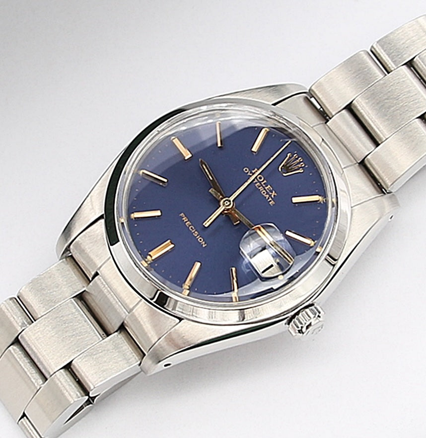 Rolex Precision Date ref. 6694 Blue Dial (Golden Indexes) - Oyster bracelet
