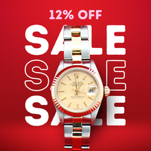 Load image into Gallery viewer, ON SALE: Rolex Datejust Lady ref. 69173 Steel/Gold - Oyster Bracelet - Tapestry Dial - Full Set
