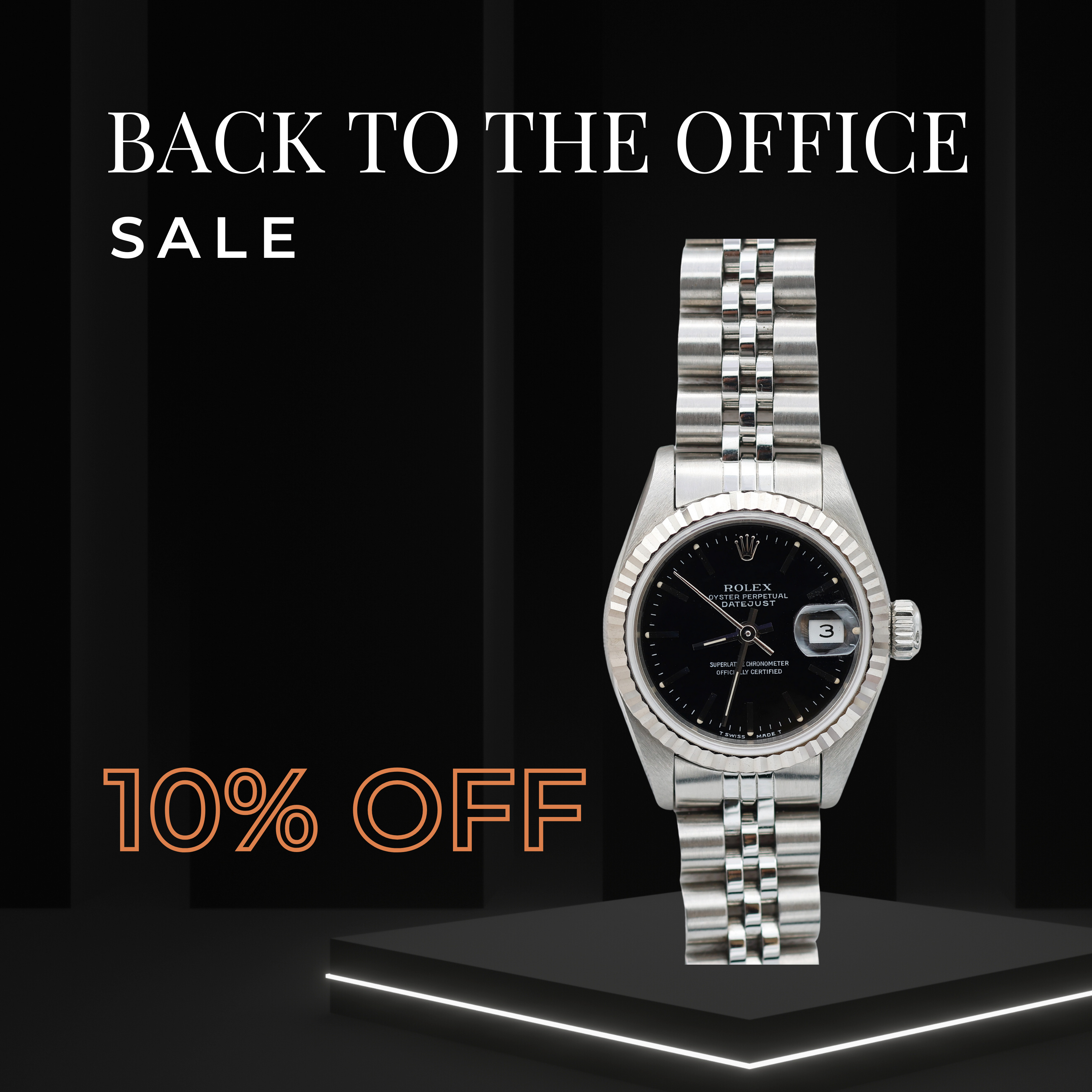 ON SALE: Rolex Lady-Datejust ref. 69174 - Black Dial Jubilee bracelet