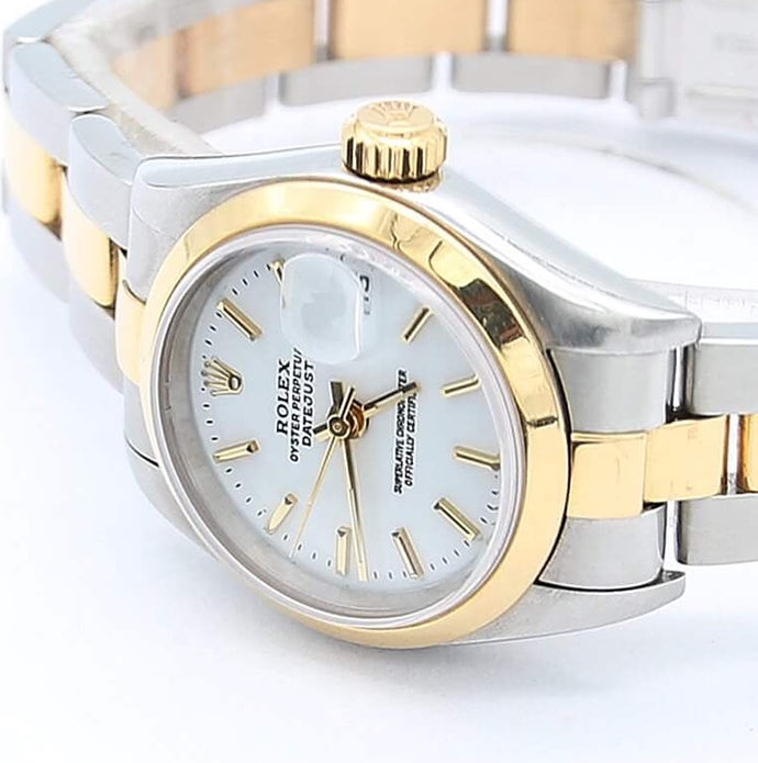 Rolex Datejust Lady ref. 79163 Steel/Gold - Oyster Bracelet - White Dial - Full Set