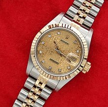 Załaduj obraz do przeglądarki galerii, Rolex Datejust Lady ref. 69173 Steel/Gold - Jubilee Bracelet - Champagne Millennary Diamonds
