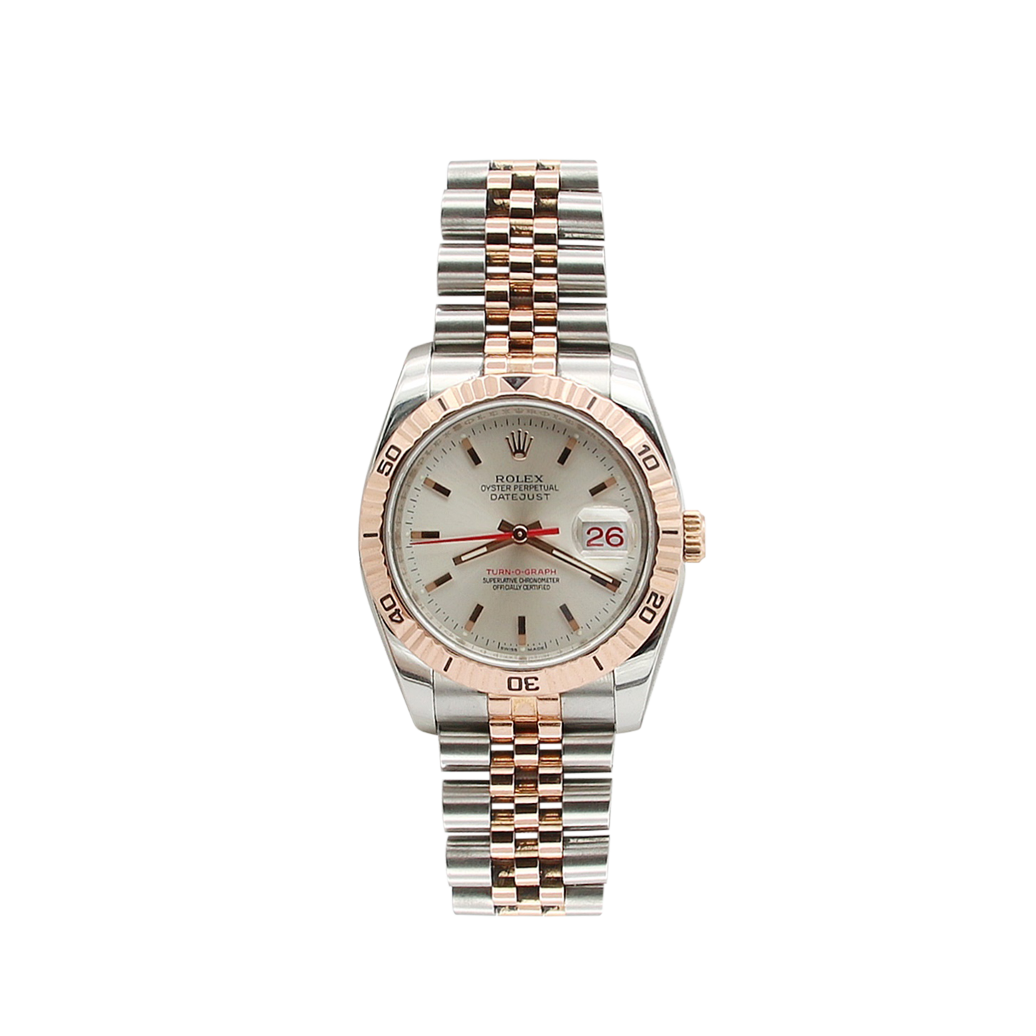 Rolex Datejust Turn-O-Graph ref. 116261 - Rose gold/Steel - Jubilee