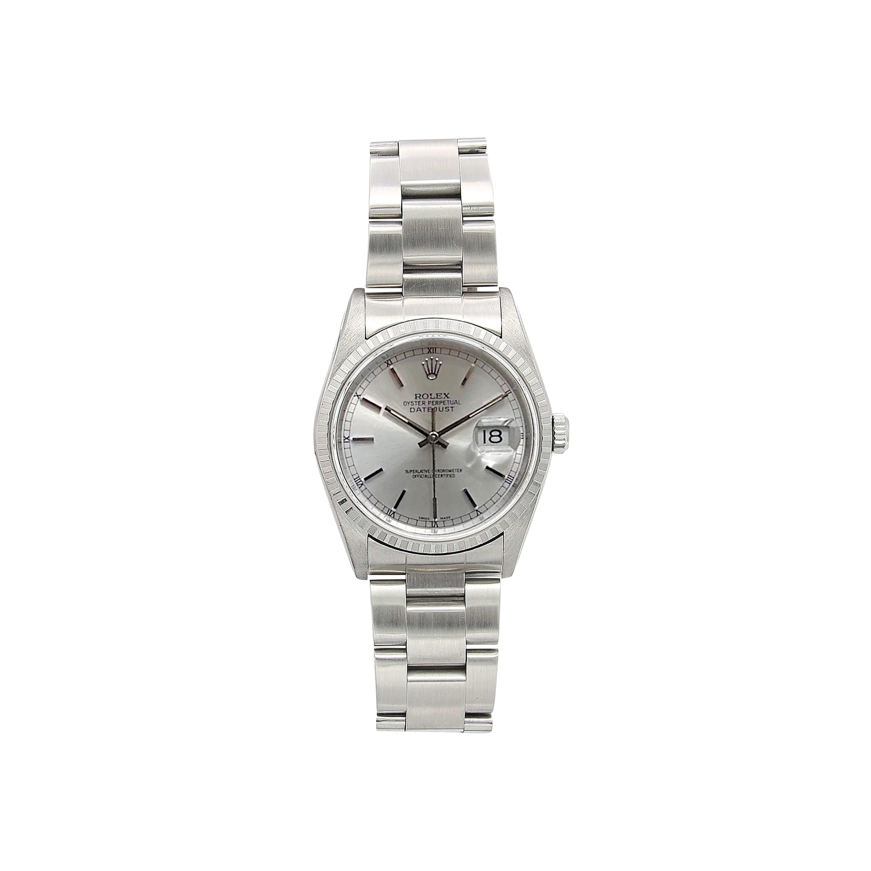 Rolex Datejust 36 ref. 16220 Silver Dial (circle hours dial) Oyster Bracelet